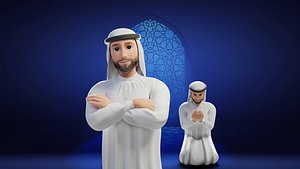 Cartoon Muslim Family 3D Character Pack 3D