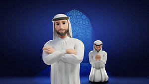 Cartoon Muslim Family 3D Character Pack