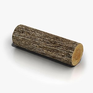 Water Oak log tiled 03 PBR 8K 3D model