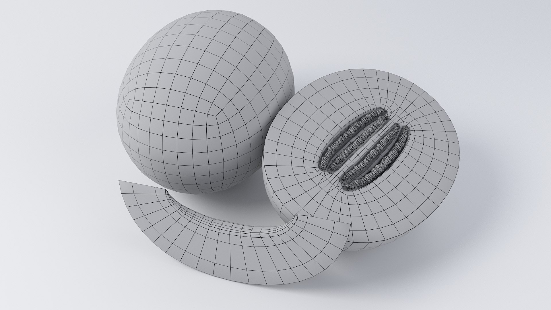 Cartoon Melon Set Model - TurboSquid 2104035