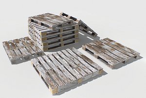 industrial pallets 3D model