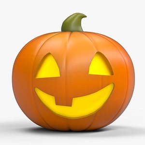 pumpkin emoji 3D model