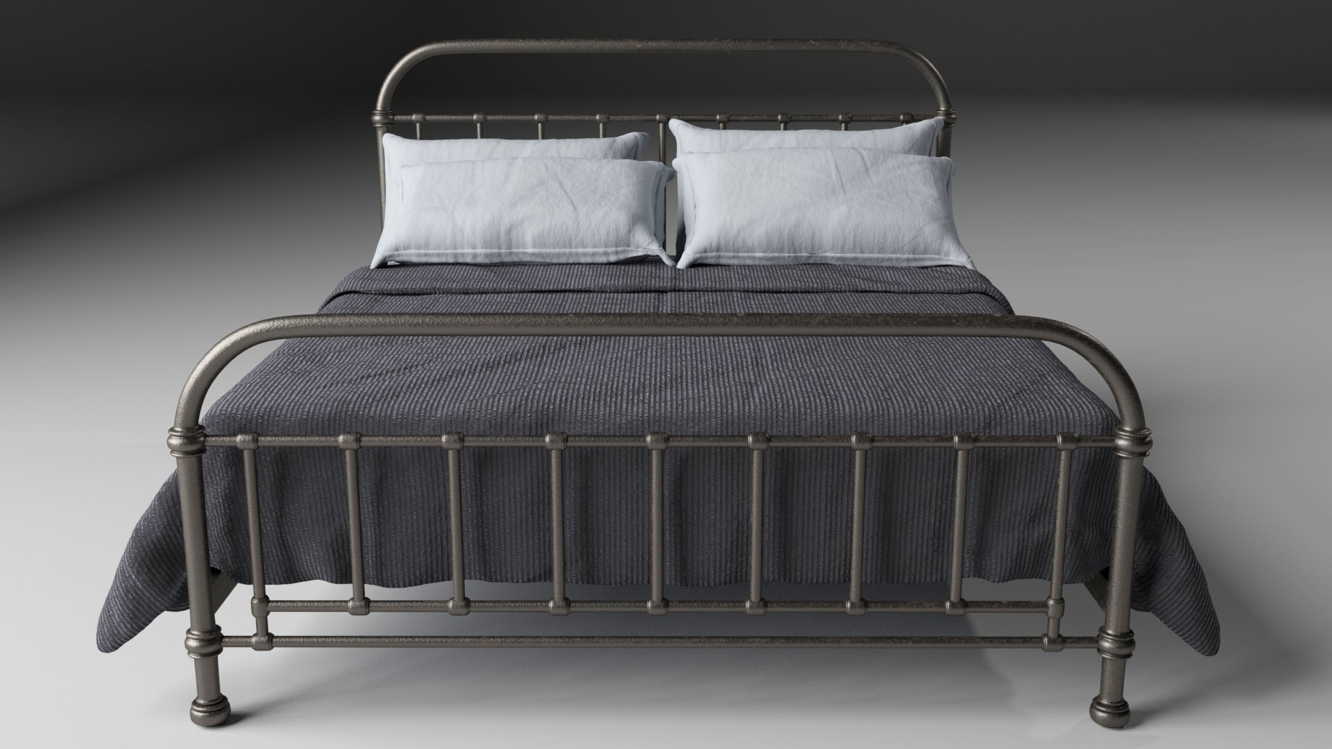 3d Industrial Iron Bed Model   1 