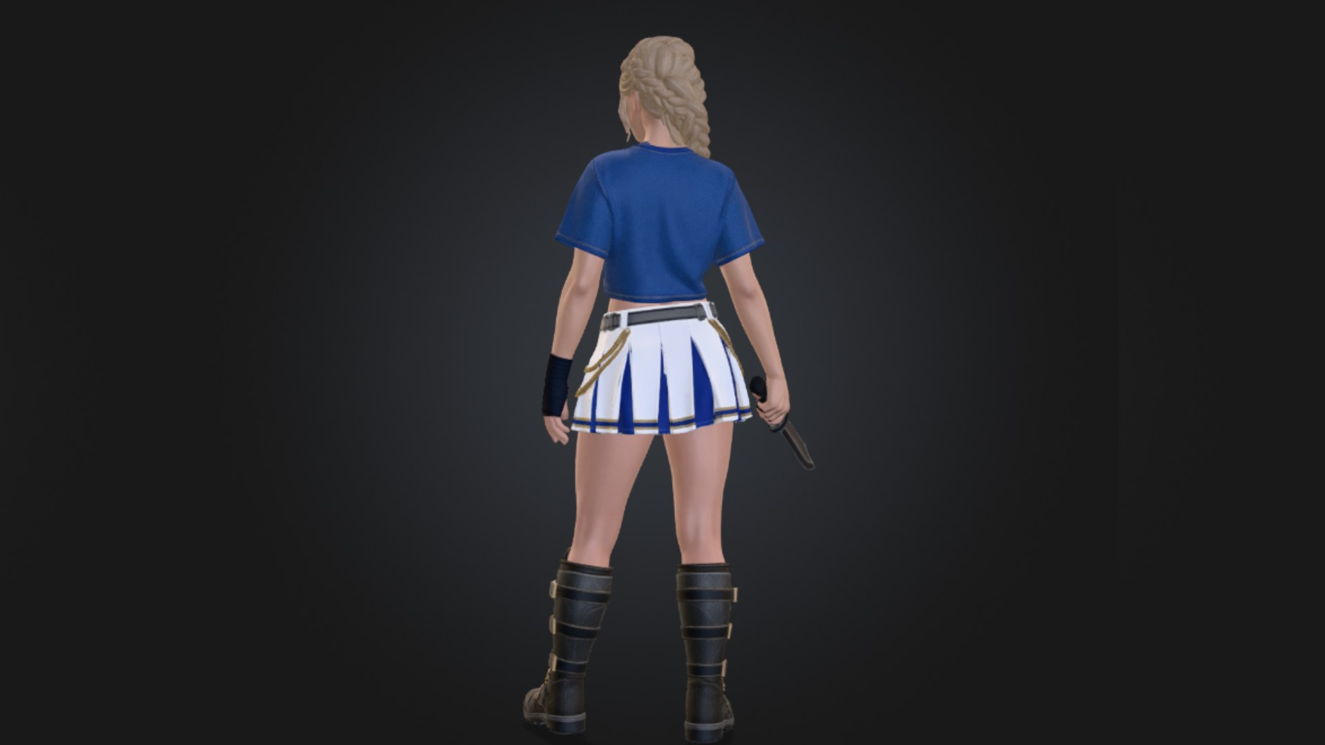 Tactical Cheerleader Female Character 3D Model 3D - TurboSquid 2642160