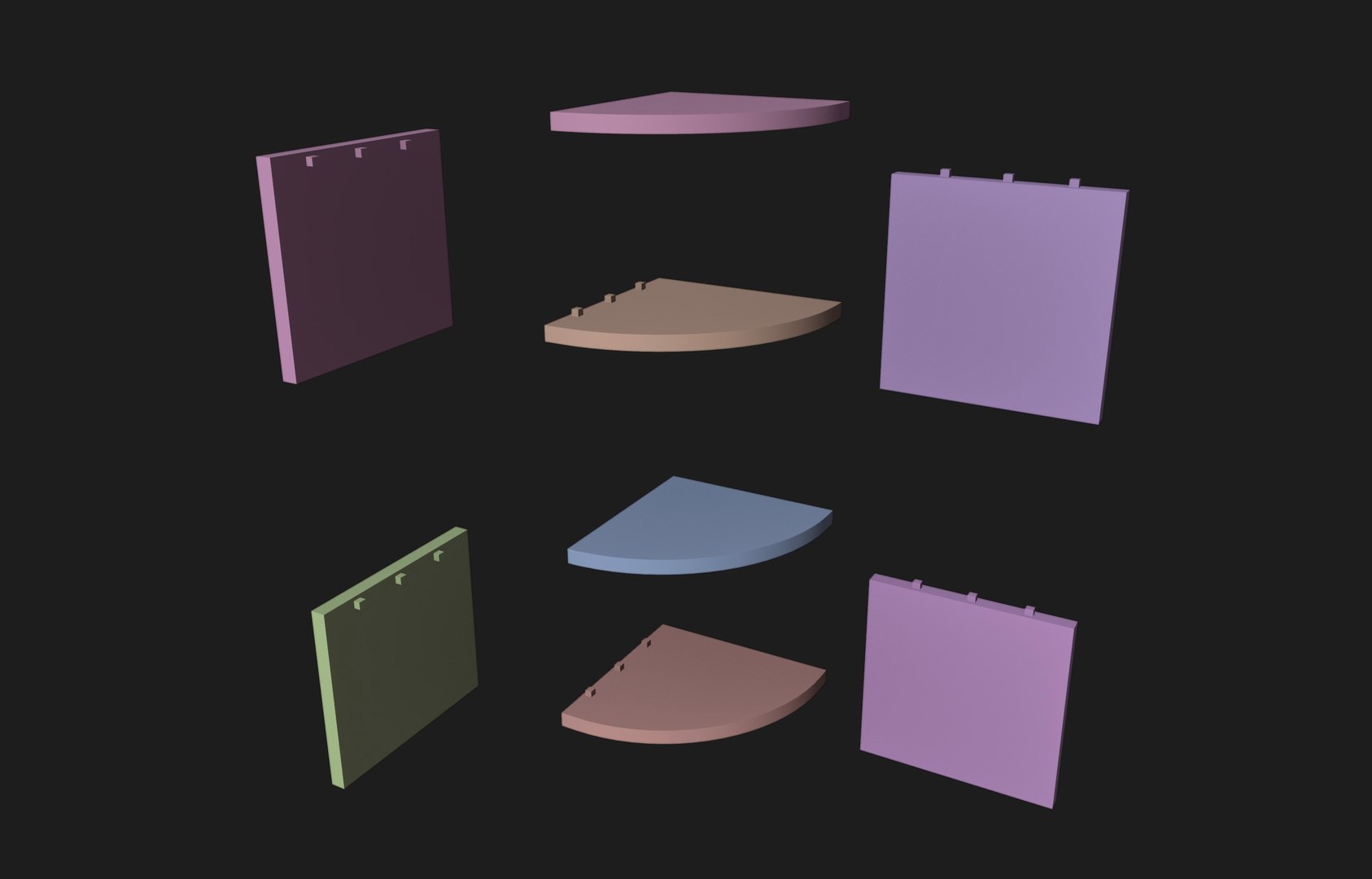 Zig Zag Corner Wall Hanging Shelves 3D model https://p.turbosquid.com/ts-thumb/yG/lYKwgE/LC/4/jpg/1739953528/1920x1080/fit_q87/1393c40b036bdf575e724d26981f397d6f052c3a/4.jpg