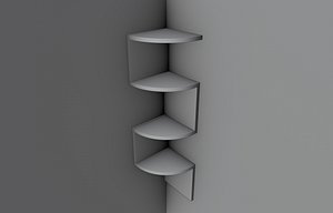 Zig Zag Corner Wall Hanging Shelves