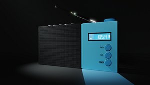3D Radio Blue model
