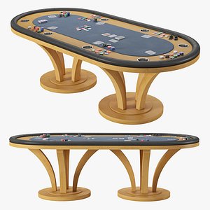 3D Jack game room Torino poker table model