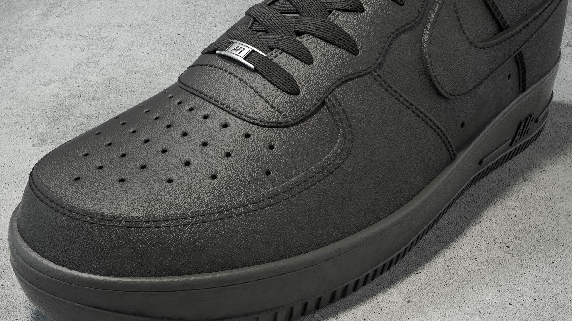 3D nike air force 1 https://p.turbosquid.com/ts-thumb/yG/ti6dVB/06/1af1black_5/jpg/1614241691/1920x1080/fit_q87/90b59dc79fb1d8f8f1c1161cb5e41f86a222526c/1af1black_5.jpg