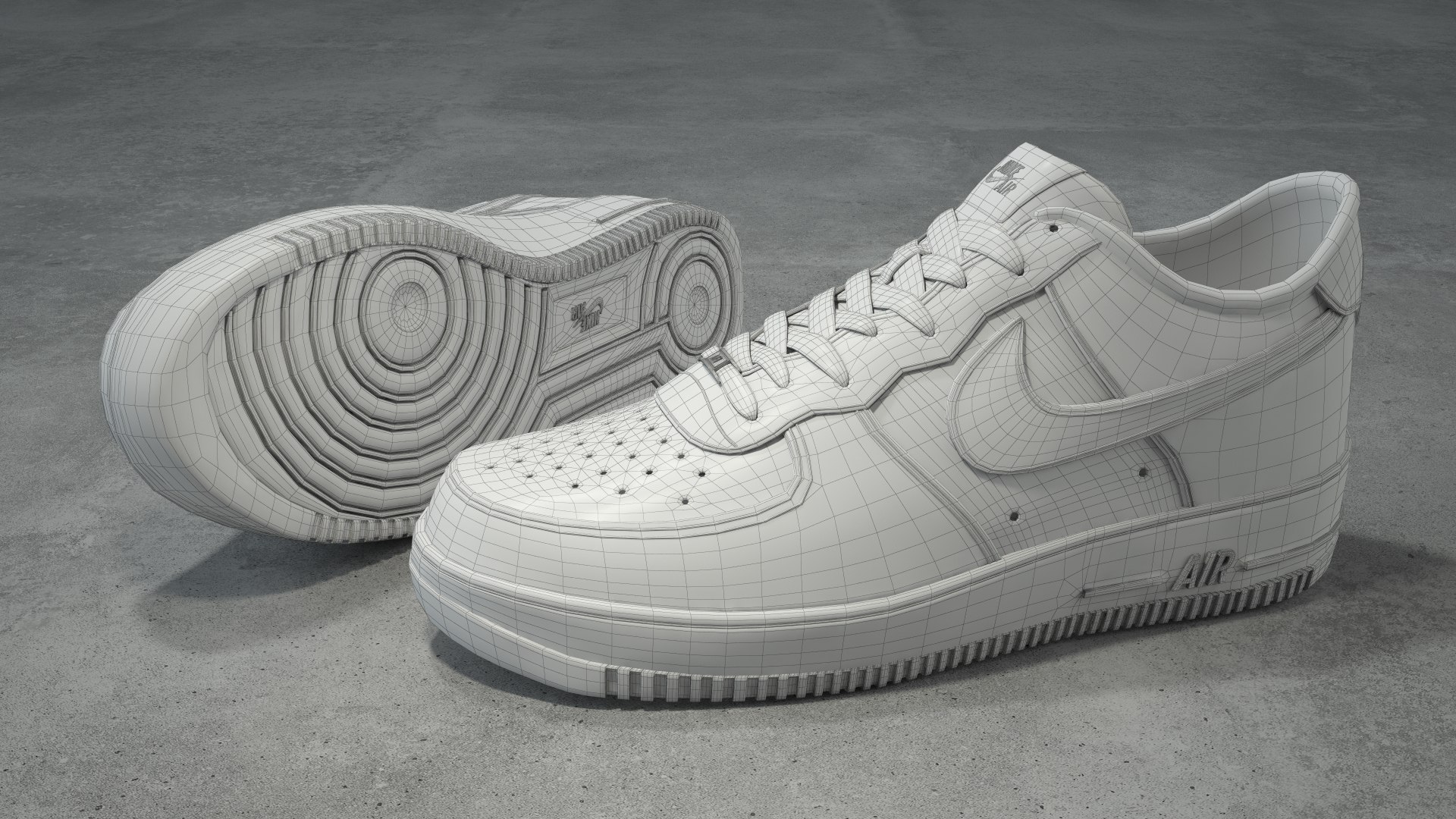 3D nike air force 1 https://p.turbosquid.com/ts-thumb/yG/ti6dVB/ev/18af1mesh1/jpg/1614241689/1920x1080/fit_q87/25f59ddd3806d2ee85f536fbf3e1ece21b4af6b7/18af1mesh1.jpg