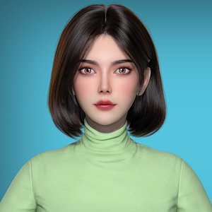Female Rigged Beauty Woman