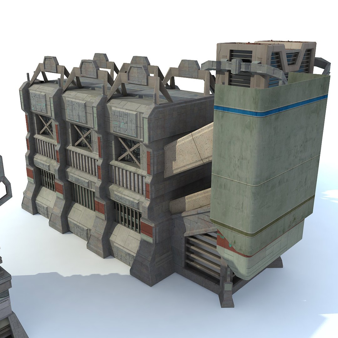 Sci Fi City Buildings 3d Max