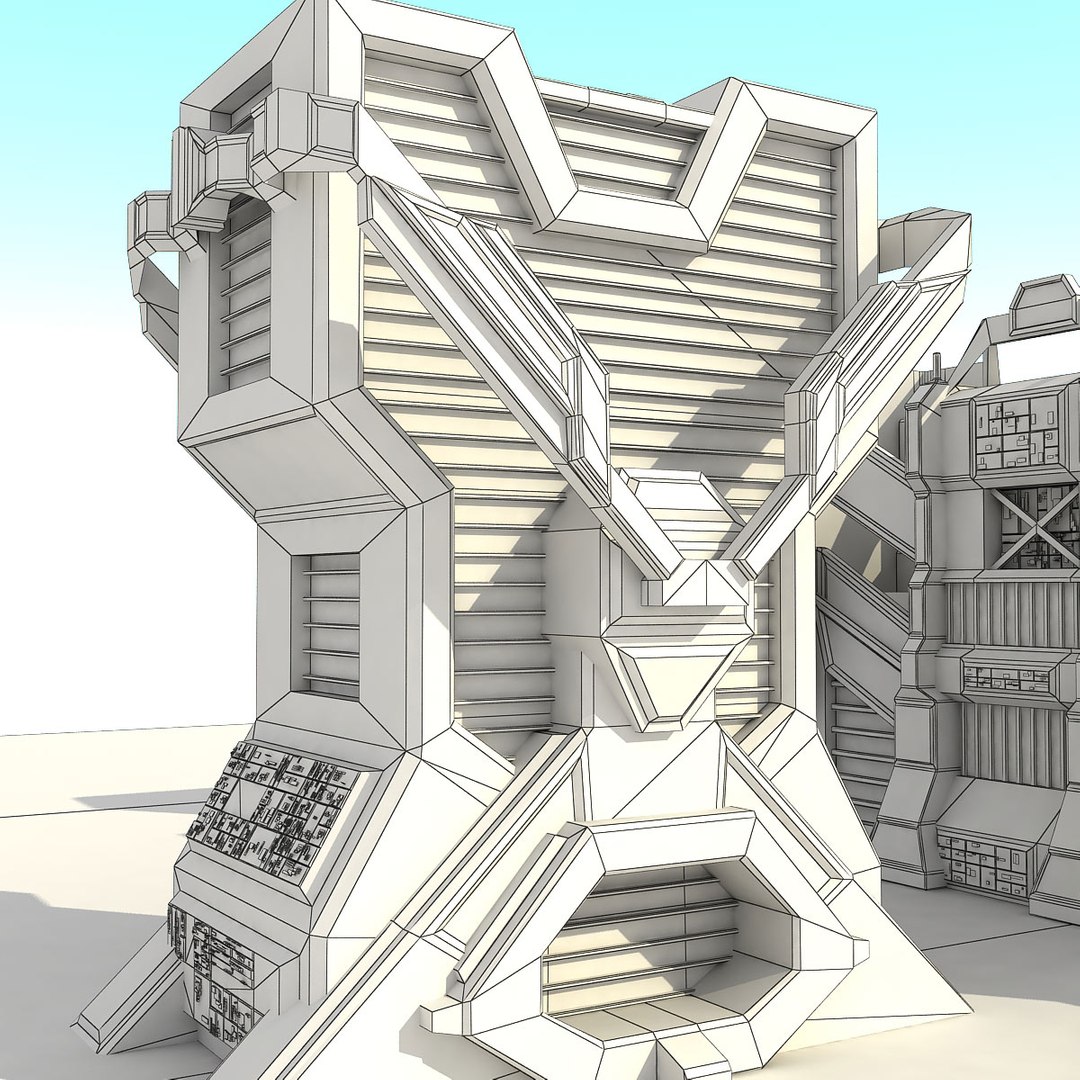 Sci Fi City Buildings 3d Max