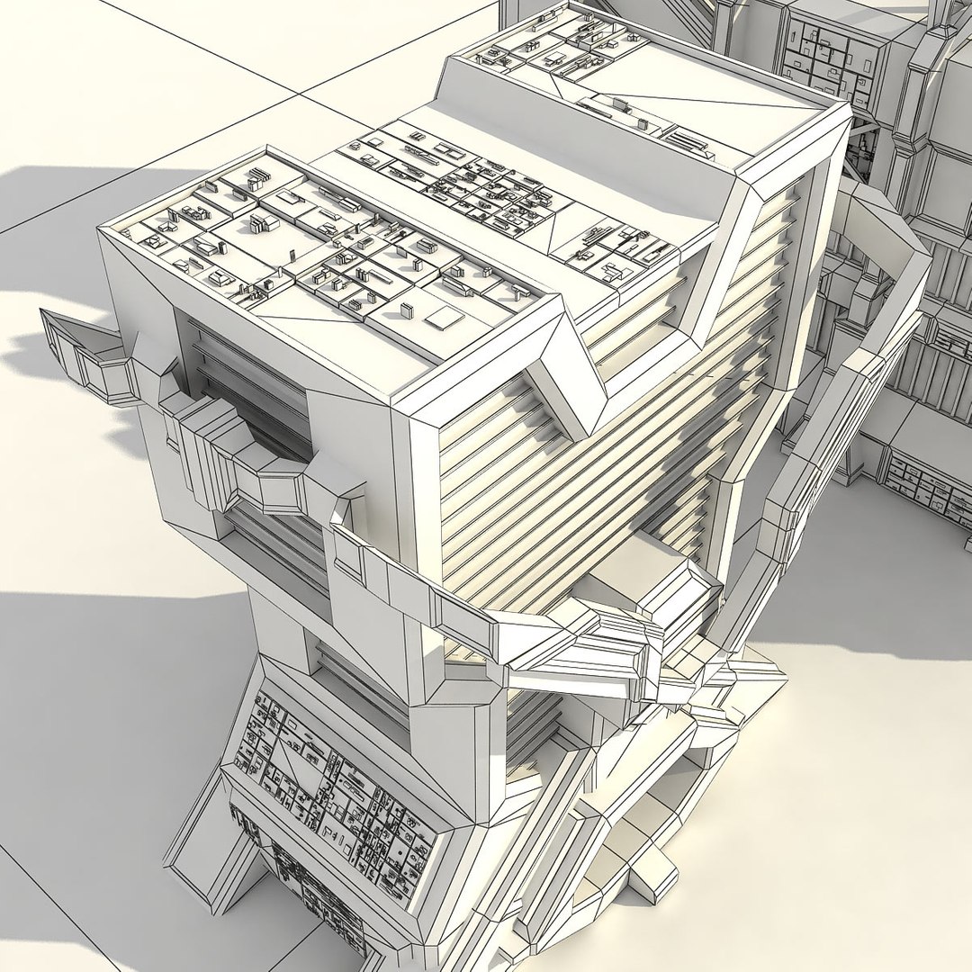 Sci Fi City Buildings 3d Max