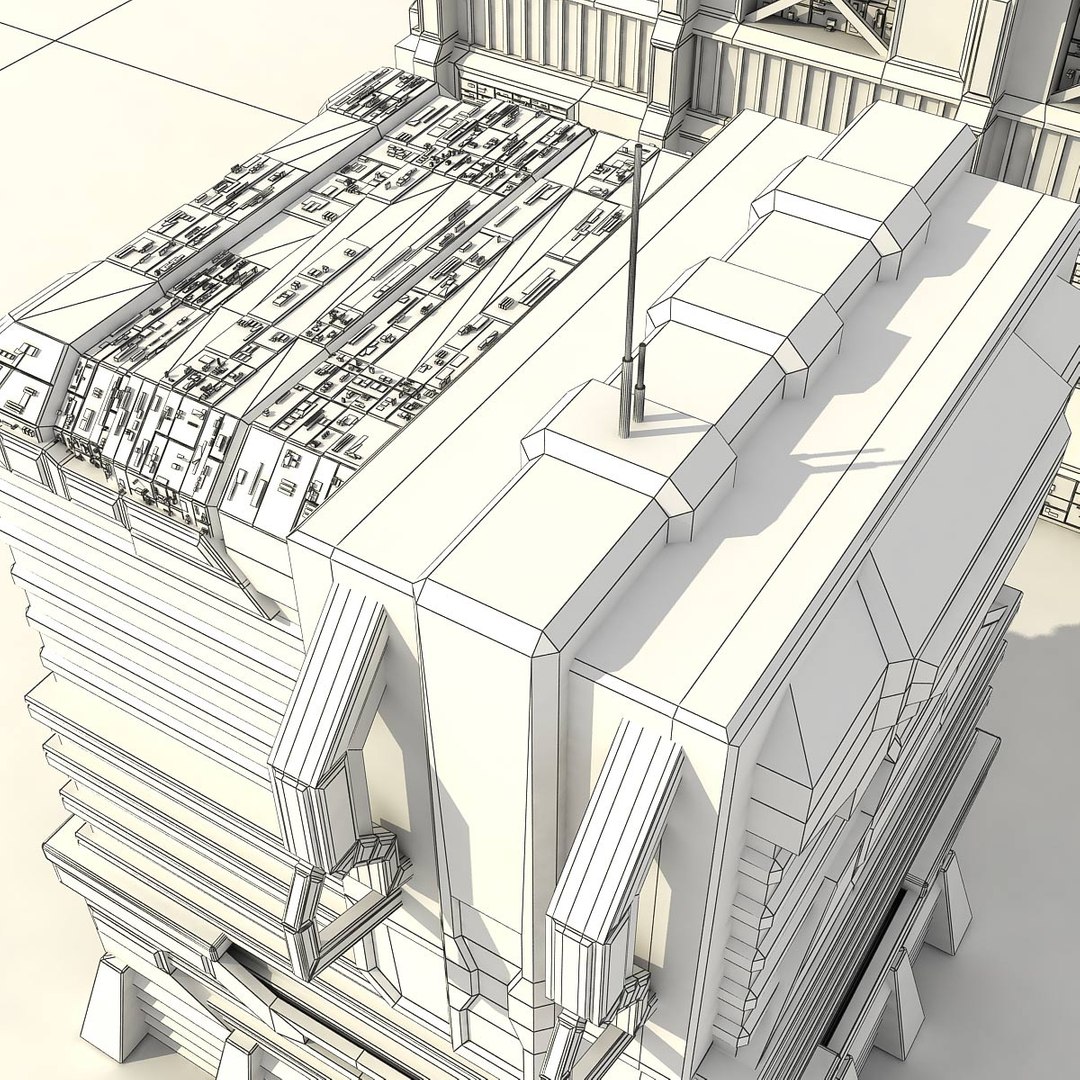 Sci Fi City Buildings 3d Max