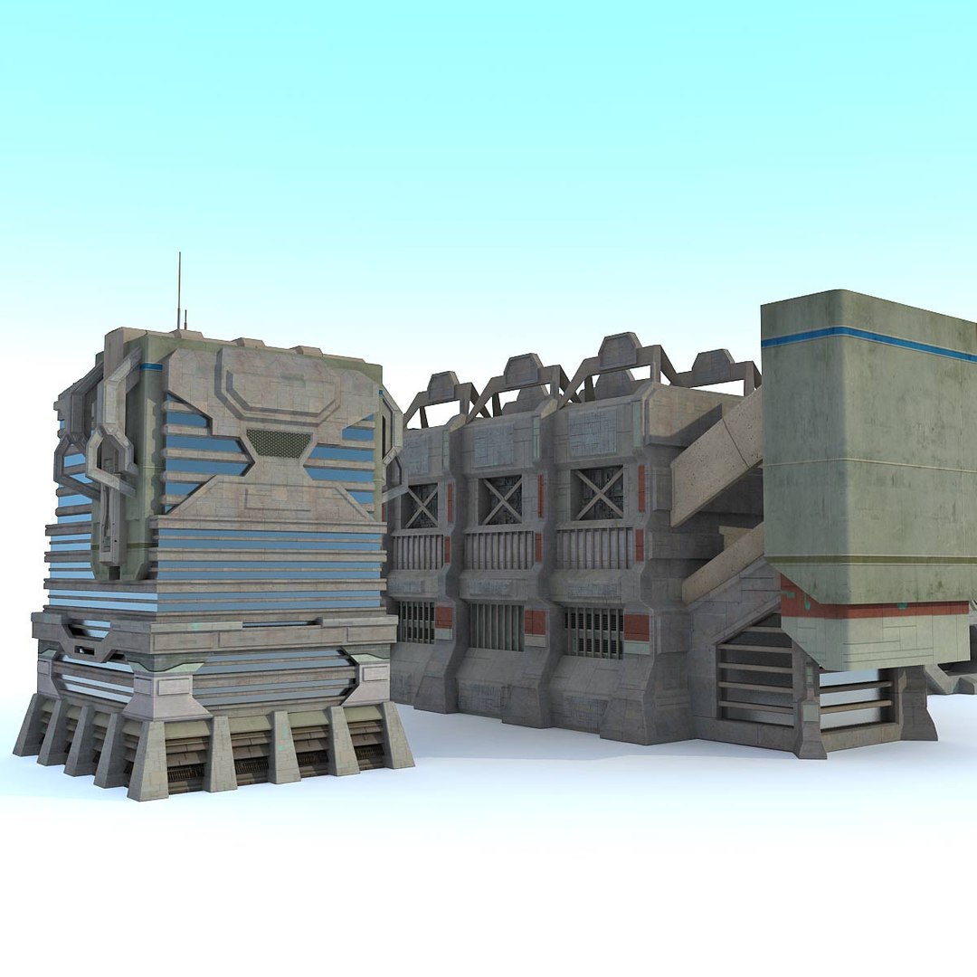 Sci Fi City Buildings 3d Max