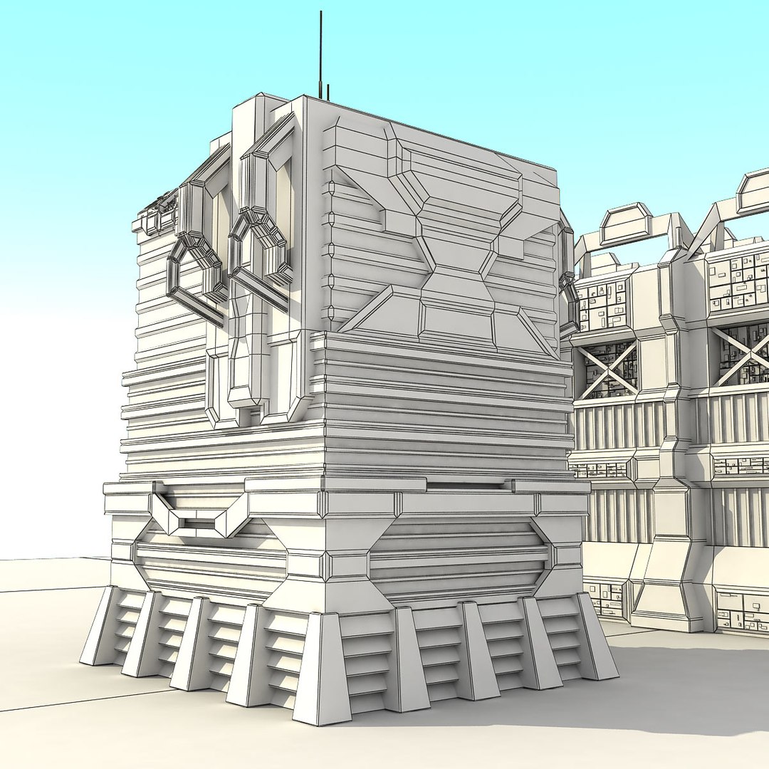 Sci Fi City Buildings 3d Max