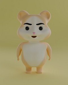 Cute hamster character model