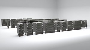 3D model kitchen modules