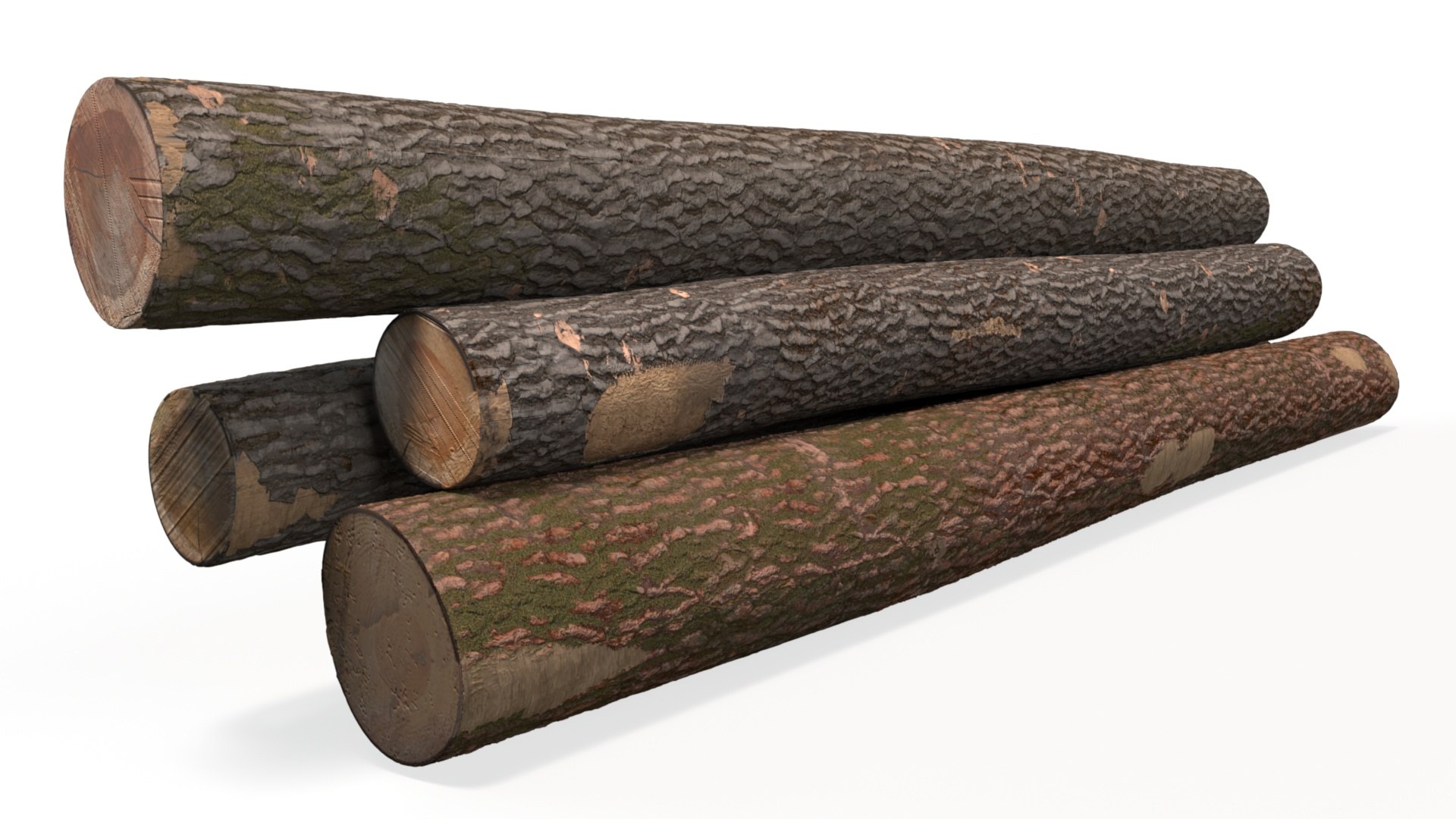 Wooden Logs Small Stack 3D - TurboSquid 2545935