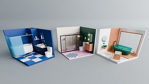 Modern Bathroom 3D Model Pack
