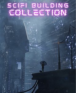 Cyberpunk Scifi Building Collection 3D model