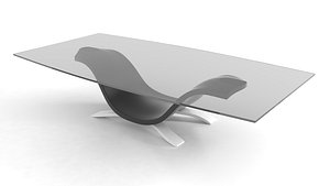 glass coffe table 3d model
