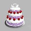 3D model wedding cake