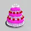 3D model wedding cake