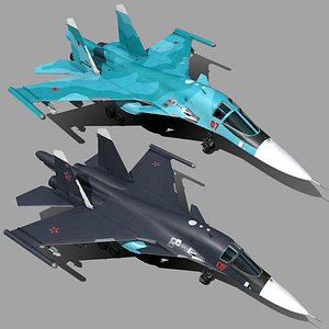 3D model Sukhoi Su-34 Fullback