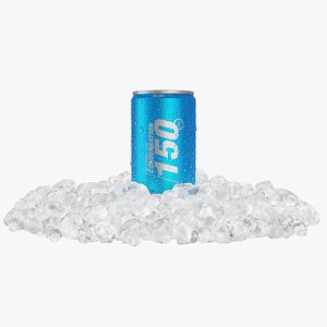 3D Slim Condensation Can 150ml Small Ice Heap model