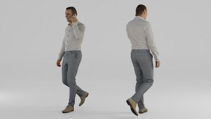 Man Calling Business 2 3D model