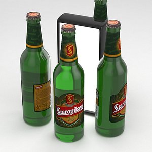 beer bottle lager 3D model