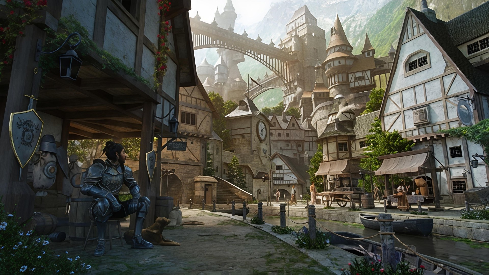 Fantasy Medieval Riverside Village - Timber-Framed Architecture Pack ...