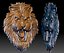 Lion head STL file relief for CNC router or 3D printer