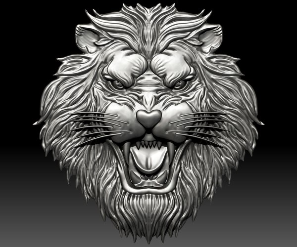 3D file Tiger head STL file 3d model - relief for CNC router or 3D