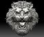 Lion head STL file relief for CNC router or 3D printer