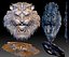 Lion head STL file relief for CNC router or 3D printer