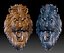 Lion head STL file relief for CNC router or 3D printer