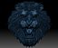 Lion head STL file relief for CNC router or 3D printer