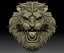 Lion head STL file relief for CNC router or 3D printer