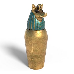 Egyptian jar 2 3D