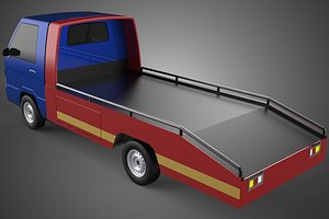 3D TOW TRUCK FLATBED TOWING MOTOR SERVICE PICK UP RECOVERY VEHICLE