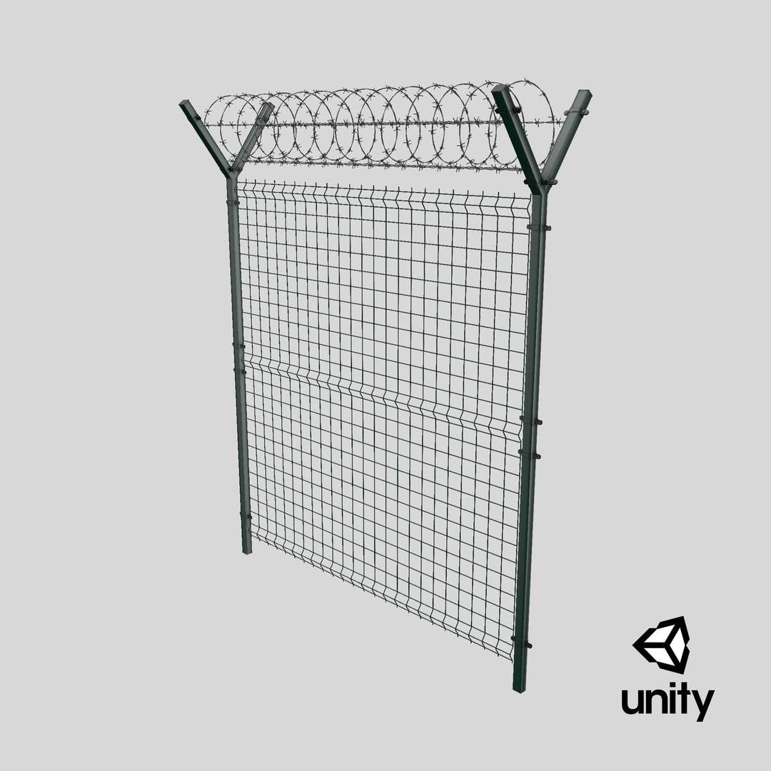 3D Barbed Wire Fence https://p.turbosquid.com/ts-thumb/yH/uAD2mV/VG/stemcell_unity_render/png/1740754222/1920x1080/fit_q87/b48f22432afc210eb8e1b01ea5cd96b97676877f/stemcell_unity_render.jpg