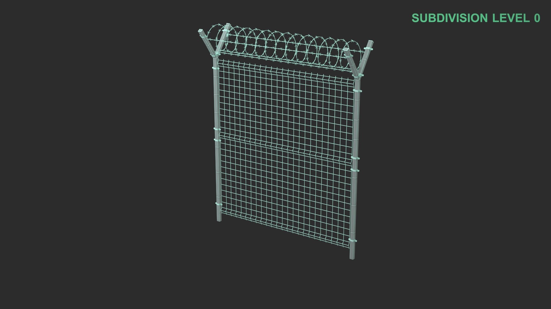 3D Barbed Wire Fence https://p.turbosquid.com/ts-thumb/yH/uAD2mV/gj/wireframe_0007/jpg/1740723429/1920x1080/fit_q87/9d50e1fc6b858d0dcc29a2aaa0a15e49247e7632/wireframe_0007.jpg