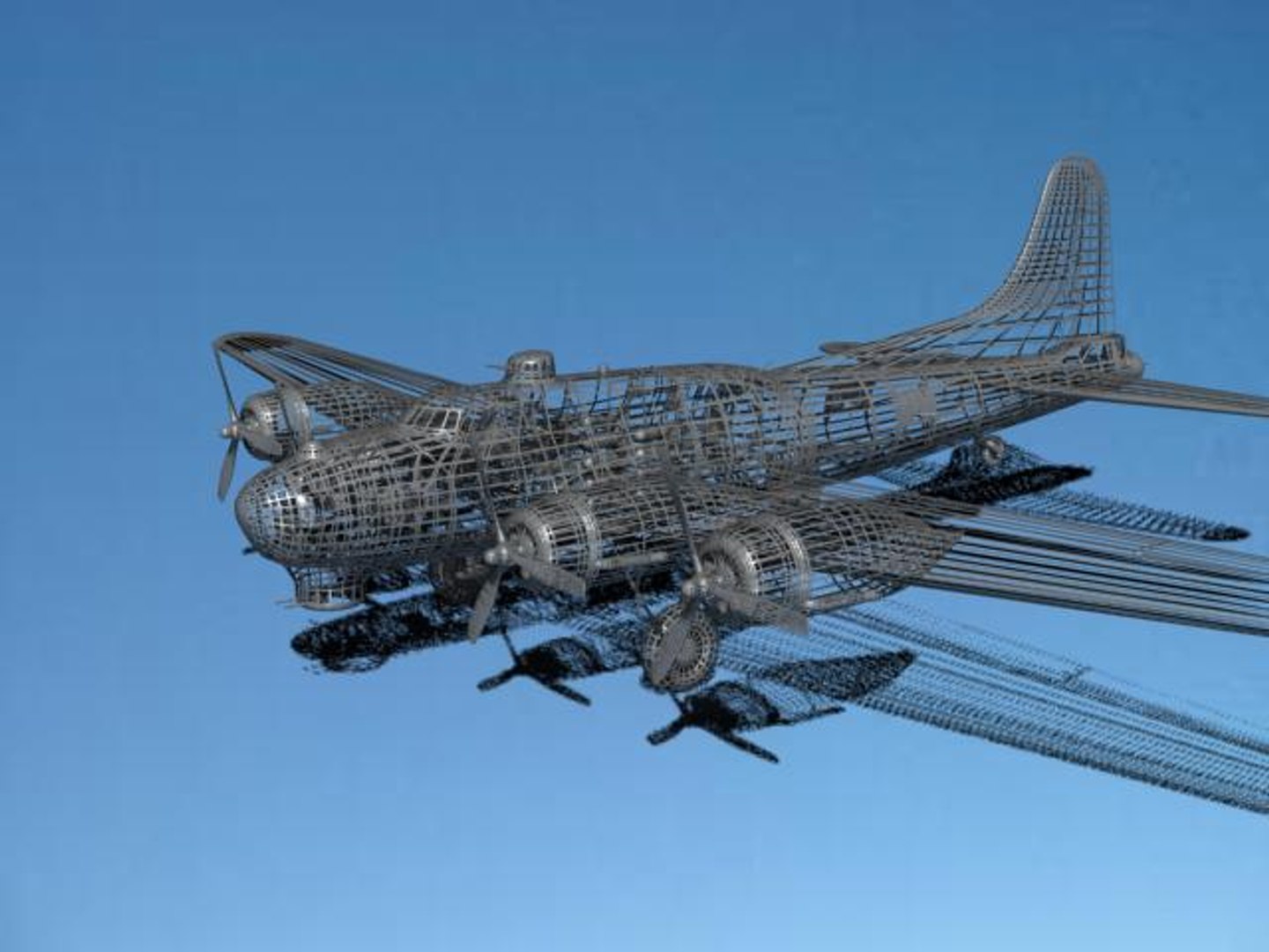 B-17 Hp Boeing Flying Fortress 3d Max