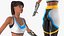 Jeune femme avec bras prothétique motorisé Rigged