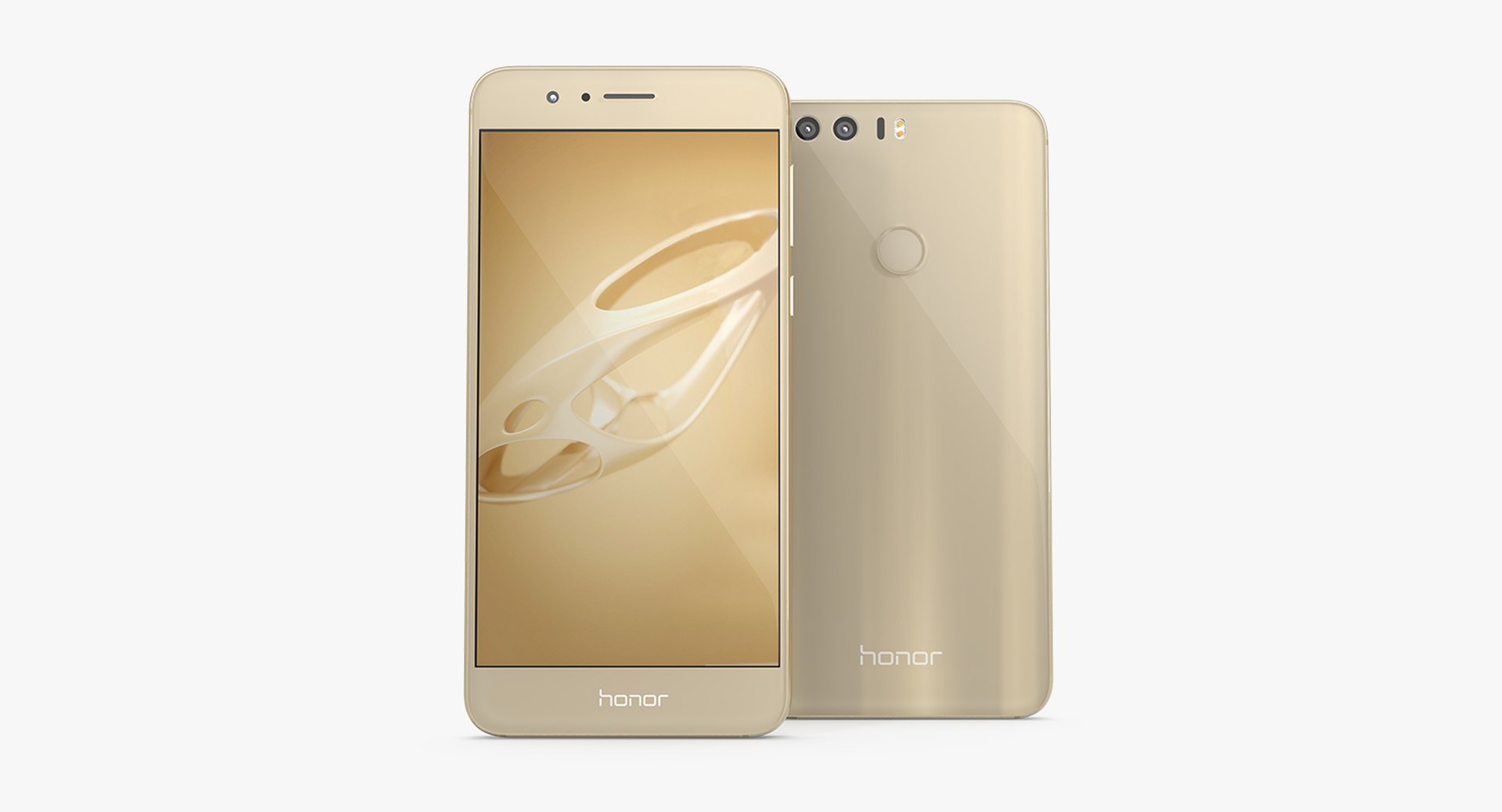 Huawei Honor 8 Sunrise Gold 3D Model 3D model preview