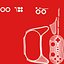 Controlador de videojuegos rojo