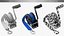 Hand Crank Boat Winch with Nylon Strap Blue